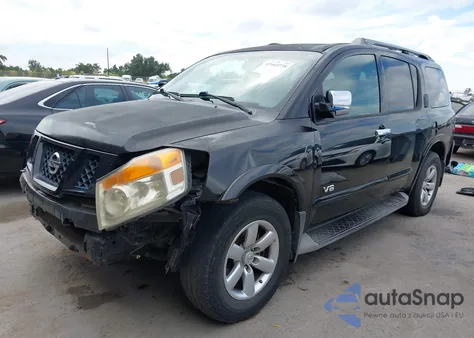 2008 Nissan Armada Se z USA, uszkodzony, nr VIN 5N1BA08D48N626576